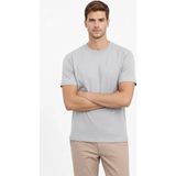 Umut Ayakkabı Erkek Bisiklet Yaka Tişört Regular Kalıp Basic Pamuklu Günlük Kullanım T-Shirt - Gri