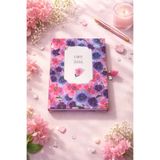 Umut Matbaacılık Flowery Journal Kilitli Defter Anı Defteri Çizgili Konsept Defter 80 Yaprak