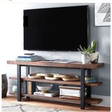 Umut Park Metal Ahşap 3 Katli Tv Ünitesi - Ceviz - Siyah