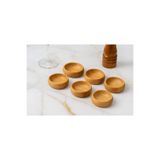 umut züccaciye Bambu 6lı Çerezlik Bambu Sunumluk 6lı Set Ikramlık