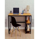Umutpark Metal Ahşap Çalışma Masası. - 60X140 - Atlantik Çam - Siyah