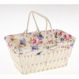 Ün Ev Unr-7032 Hasır Örme Ekmek Sepeti Krem Dikdörtgen 25X17X12 CM