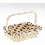 Ün Ev Unr-8284 Hasır Örme Ekmek Sepeti Krem Dikdörtgen 25X17X12 CM