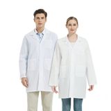 UNAKU Önlük, laboratuvar önlüğü, doktor önlüğü, kadınlar ve erkekler için doktor önlüğü, kadınlar için beyaz manto, öğrenciler, bilim laboratuvarı, hemşireler, pamuklu önlük, Cosplay için uygundur, Beyaz, S
