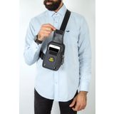 Ünal Çanta NEWİSH POLO BODY BAG ÇAPRAZ GÖĞÜS VE SIRT ÇANTASI TELEFON BÖLMELİ MİNİ 501 SİYAH-SARI Küçük Boy