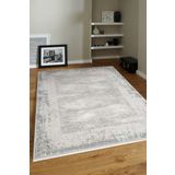Ünal Carpet 4m2-6m2 Bambu Tarz Modern Salon Oturma Odası Mutfak Koridor Yatak Odası Halısı Antialerjik Gri Beyaz