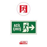 Ünal Fosforlu Acil Çıkış Yön Levhası | Fotolümen Özellikli, Dayanıklı Ve Standartlara Uygun Yön Tabelası