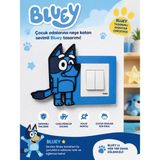 Ünal Grup Bluey Çizgi Karakter Tasarımlı Anahtar & Priz Çerçevesi – Çocuk Odası, Gamer Odası Anahtar Süsü - Priz Çerçeve - Işık Anahtar Kapağı - Priz Anahtar Çerçevesi