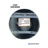 Ünal Kablo 3x2.5 Ttr 100 Metre - Siyah Kaliteli %100 Tam Bakır Kablo