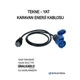Ünal Kablo Tekne ve Karavan Enerji Kablosu 18 Metre (3x2.5 Ttr Tam Bakır Kablo)