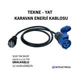 Ünal Kablo Tekne ve Karavan Enerji Kablosu 6 Metre (3x2.5 Ttr Tam Bakır Kablo)