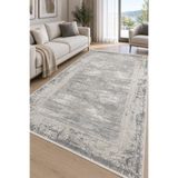 ünalcarpet 4m2 ve 6m2 Ebatlarında Bambu Tarz Halı Modern Dokuma Salon Oturma Odası Mutfak Halısı Antialerjik Gri