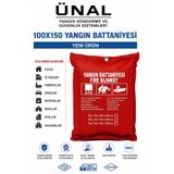 Ünalgrup 100X150 Cm Yangın Battaniyesi Acil Müdahale Söndürme Battaniyesi Araç İçin Ev İçin