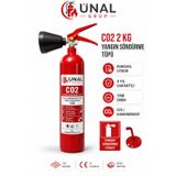 Ünalgrup 2 Kg Karbondioksit (Cq2) Gazlı Yangın Söndürme Tüpü + Levha Kolay Montaj İkaz Tabelası
