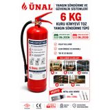ünalgrup 6 Kg Yangın Söndürme Tüpü Kuru Kimyevi Toz 06.2026 Üretim 06.2030 Terkar Dolum Metal Askı