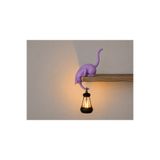 ünalgrup Askılı Kedi Raf Dekoru 24 cm - LED Fenerli Minimalist Salon & Balkon Aksesuarı - Estetik Kitaplık ve Masa Üstü Biblo Hediyelik Obje - Pilli Tealight Mum Hediyeli Ev & Ofis Dekorasyonu