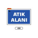 Ünalgrup Atık Alanı Uyarı İkaz Levhası, PVC, Mavi, Kolay Montaj, İş Yeri ve Apartman Uyumlu Tabela