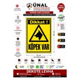 ünalgrup Dikkat Köpek Var Uyarı Levhası 21x30 cm PVC Folyo Sticker Bahçe Kapı