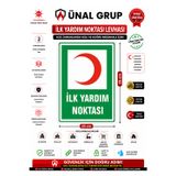 Ünalgrup İş Güvenliği Uyarı Levhası 17X24 Cm. (İlk Yardım Dolabı) İkaz Tabelası Pvc Araç Muayene
