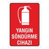 Ünalgrup İş Güvenliği Uyarı Levhası 17X24 Cm. (Yangın Söndürme Cihazı) Kolay Montaj