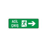 Ünalgrup İş Güvenliği Uyarı Levhası (Acil Çıkış Sağ) 12X34 Cm. (Fd 1234 001 Pvc İkaz Tabelası
