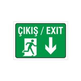 Ünalgrup İş Güvenliği Uyarı Levhası (Çıkış Alt) 17X24 Cm. (Fd 1724 003 Pvc İkaz Tabelası
