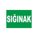 Ünalgrup PVC İş Güvenliği Levhası Sığınak Aşağı Ok, Yeşil, Kolay Montaj