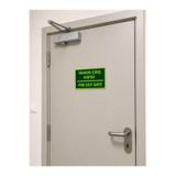 Ünalgrup PVC Yangın Çıkış Kapısı Fire Exit Gate Levhası Fotolümenli Yeşil Duvar Montajlı
