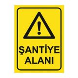 Ünalgrup Şantiye Alanı Uyarı Levhası 25X35 Cm İş Yeri Apartman Uyumlu Ofis Uyumlu Pvc İkaz Tabelası
