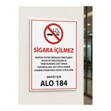 ünalgrup Sigara İçilmez Uyarı Levhası 25x35 cm UV Baskı Folyo Sticker Kapı Duvar