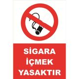 Ünalgrup Sigara İçmek Yasaktır Uyarı Levhası, 25x35 cm, İş Güvenliği İkaz Tabelası