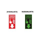 Ünalgrup Yangın Butonu Fosforlu 12X25 Cm Dekota İş Yeri Ve Ev Kullanımı Fosforlu Fotolümen Dekota