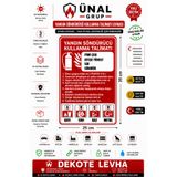 ÜNALGRUP Yangın Söndürücü Kullanma Talimatı Uyarı Levhası, PVC Dekota, 25x35 cm, Kırmızı-Beyaz, Duvar ve Kapı için