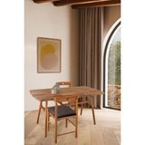 Unboxdeco 6 Kişilik Slim Masif Ceviz Ahşap Masa Takımı, 6 Adet Alaçatı Ceviz Sandalye - Antrasit 150x80 - 150 x 80 x 74,5 cm