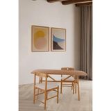 Unboxdeco 6 Kişilik Slim Masif Kayın Ahşap Masa Takımı, 6 Adet Alaçatı Sandalye - Bej 150x80 - 150 cm x 74.5 cm x 80 cm