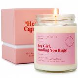 Unboxme Gifts Bir Kavanoza Sarılmak Mumlar Kadınlar için Hediyeler, Thinking of You Hediye Mumları, Tatlı İncir + Greyfurt 10 oz Uzun Ömürlü Aromaterapi Mum Cam Kavanozda Hediye Kutulu