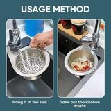Unbranded Paslanmaz Çelik Kuğu Lavabo Süzgeci ve Mutfak Atık Sepeti - Gümüş - 1 Adet