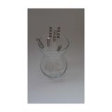Üncam Yaldızlı Lüx Cam Çay Kaşığı 6'lı Set, Gümüş Renk