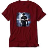 Uncharted 4 Nathan Drake Poster Kırmızı Tişört Liyada - 3XL