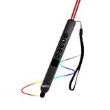 UnDePlus Akıllı Tahta/Telefon/Tablet Dokunmatik Kalem Lazer Presenter Kablosuz Sunum Kumandası-Fiber Uçlu-2 Siyah