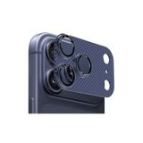 UnDePlus Apple iPhone 17 Pro ile uyumlu Yansıma Önleyici AR+AF Teknoloji Karbon FULL Kamera Lens Koruyucu CL-21 Mavi