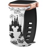 UnDePlus Apple Watch 10 42mm - 38/40/41mm için Kordon Leopar Desen Yumuşak Silikon için Kordon 2/3/4/5/6/se/7/8/9 6-Sea Shell
