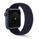 UnDePlus Apple Watch 10 42mm - 38/40/41mm Kordon Medium Örgü Solo Loop Kordon 38 2/3/4/5/6/se/7/8/9 Lacivert