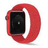 UnDePlus Apple Watch 10 42mm - 38/40/41mm Kordon Small Örgü Solo Loop Kordon 38 2/3/4/5/6/se/7/8/9 Kırmızı