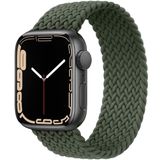 UnDePlus Apple Watch 42/44/45/46/49mm Kordon Large Örgü Solo Loop Kordon 32 160mm 2/3/4/5/6/se/7/8/9/10/ultra Yeşil