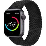 UnDePlus Apple Watch 42/44/45/46/49mm Kordon Medium Örgü Solo Loop Kordon 32 147mm 2/3/4/5/6/se/7/8/9/10/ultra Siyah