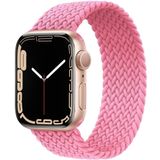 UnDePlus Apple Watch 42/44/45/46/49mm Kordon Small Örgü Solo Loop Kordon 32 127mm 2/3/4/5/6/se/7/8/9/10/ultra Pembe