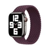 UnDePlus Apple Watch 7 8 41mm Kordon Medium Örgü Solo Loop Kordon 32 Koyu Mor