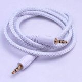 UnDePlus Aux Audio Kablo 3.5mm Jack Halat Aux Kablo Standart Beyaz