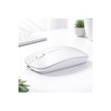 UnDePlus Bluetooth Mouse Fare Tablet Telefon Laptop Windows Uyumlu Kablosuz Şarjlı Slim Renkli Beyaz